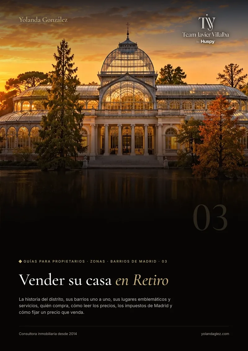 Portada de la guía Vender en Retiro: historia, barrios, servicios, el comprador y cómo fijar el precio