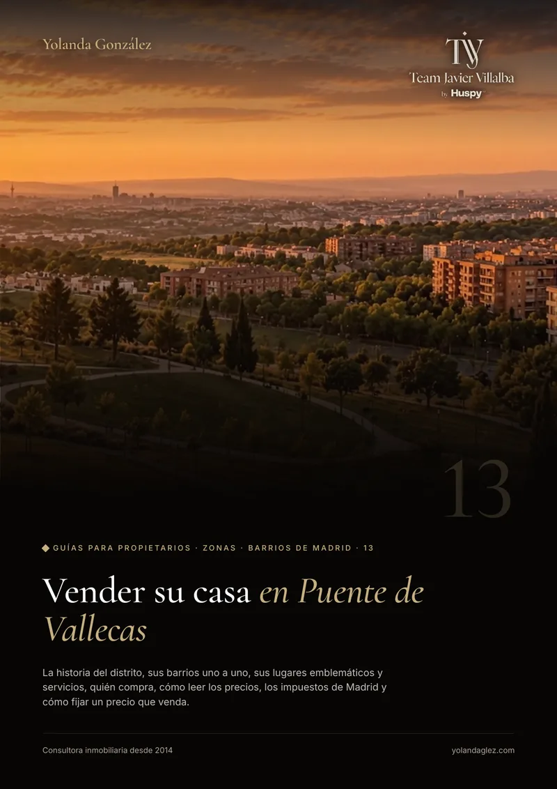 Portada de la guía Vender en Puente de Vallecas: historia, barrios, servicios, el comprador y cómo fijar el precio