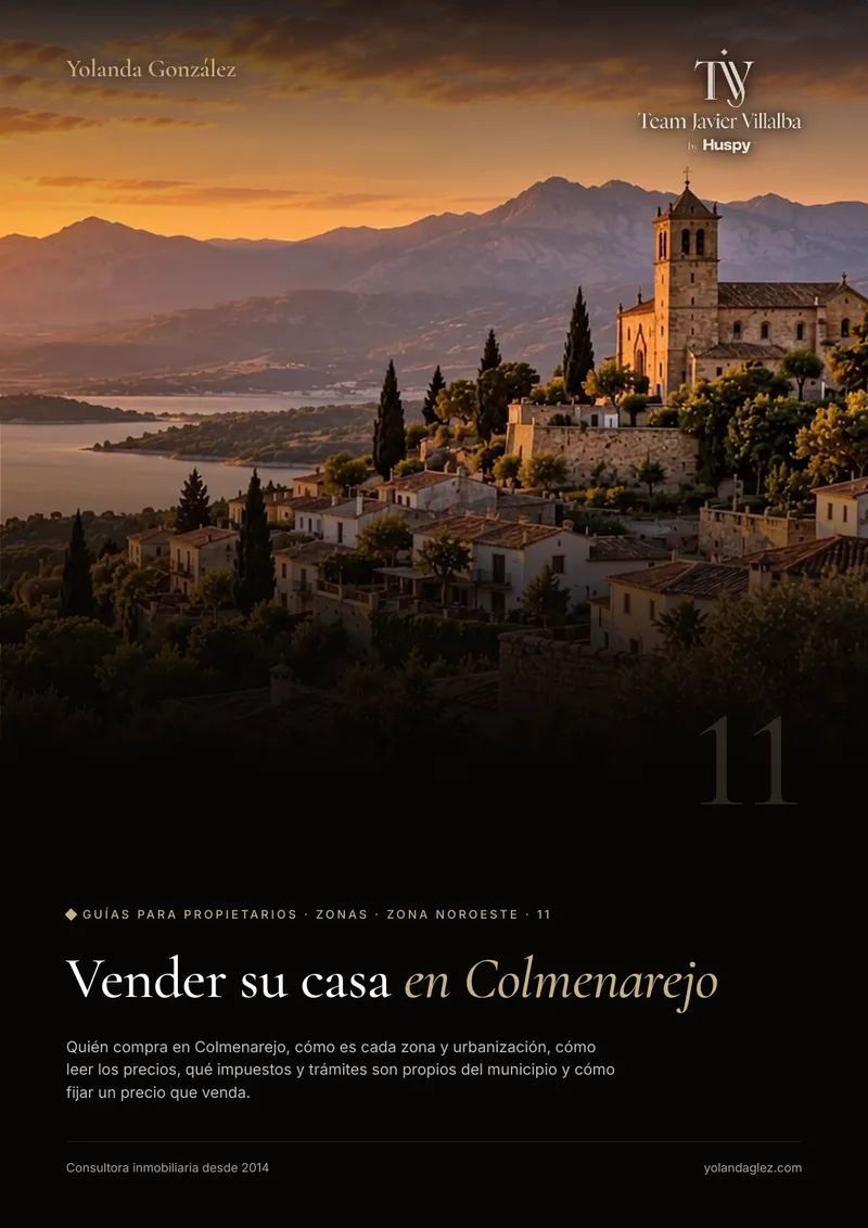 Portada de la guía Vender en Colmenarejo: el comprador, las zonas, los impuestos locales y cómo fijar el precio