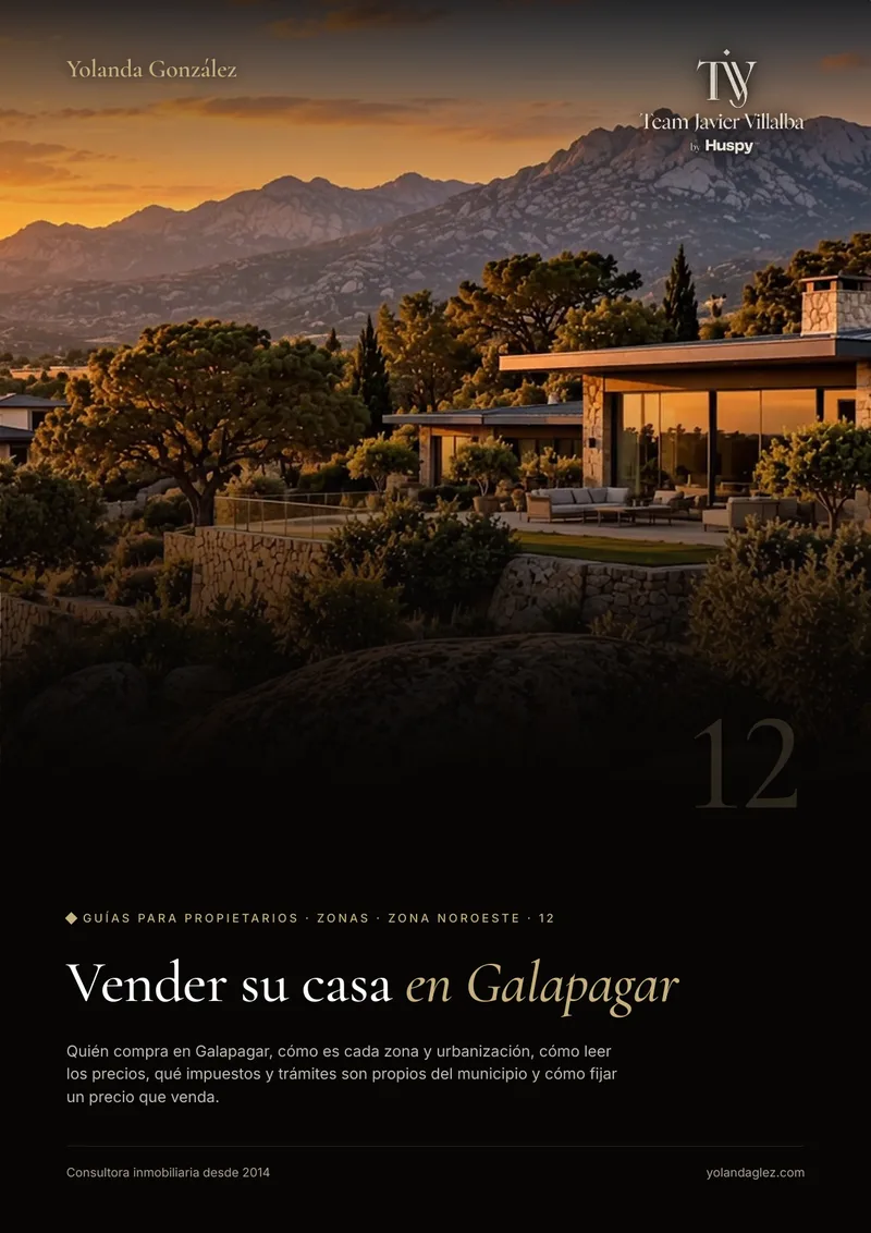 Portada de la guía Vender en Galapagar: el comprador, las zonas, los impuestos locales y cómo fijar el precio